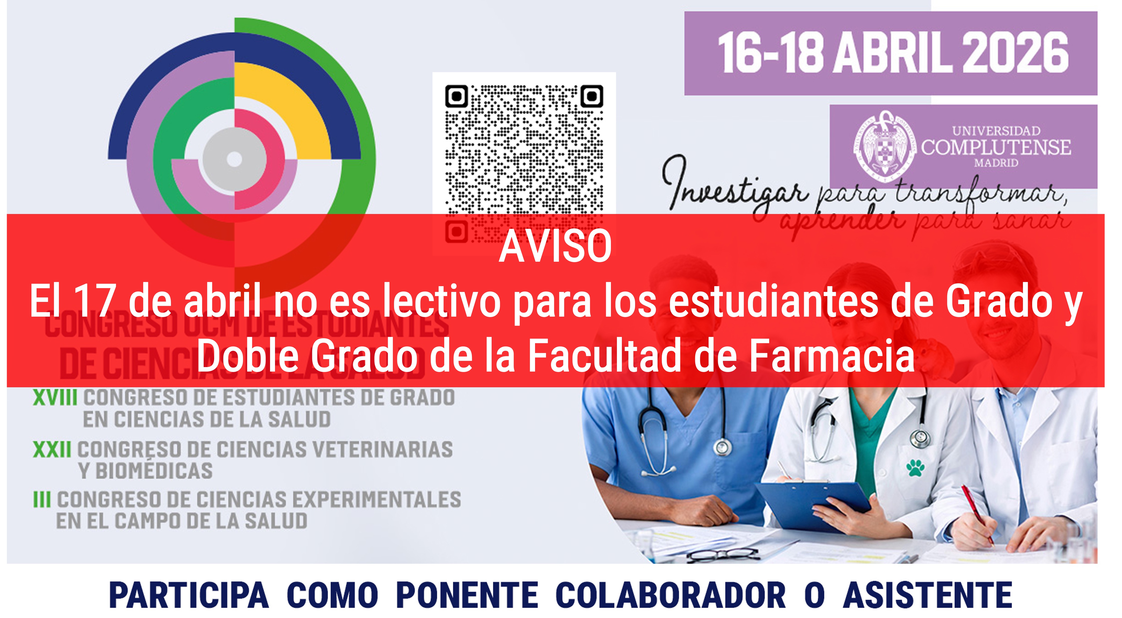 XVIII CONGRESO DE ALUMNOS DE CIENCIAS DE LA SALUD 2026